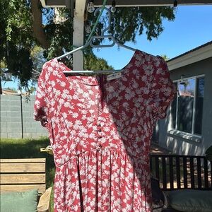 Floral Red Maxi Dress